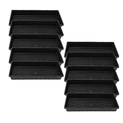 Bootstrap Farmer 1020 Trays (10-Pack), Heavy Duty No-Hole Flats for Microgreens, Fodder & Seedling Propagation - 1.8mm Thick Reusable Plastic
