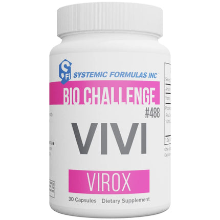Systemic Formulas Bio Challenge #488 VIVI Virox - 30 Capsules. Powerful Immune Support Blend with PAU D’Arco, Leptotaenia Oil (Lomatium dissectum), Bitter Almond Oil, Jojoba Oil and Vitamin E.
