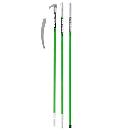 Jameson LS-Series Hollow Core Landscaping Tree Trimming Kit | 16” Barracuda Saw Blade | 18-Foot Reach | Fiberglass Poles with Leaf Spring Locking Buttons | Tree Pruning & Trimming Tool