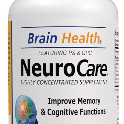 Neuro Care Nootropic Brain Health Supplement, Highly Concentrated Memory Booster Enhanced Mental Focus, Cognition, Memory, Concentration and Clarity, 100% Natural Dietary Supplement - 60 Tablets