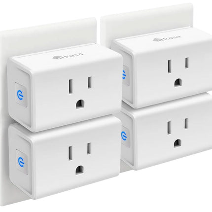 Kasa Smart Plug Mini 15A, Smart Home Wi-Fi Outlet Works with Alexa, Google Home, No Hub Required, UL Certified, 2.4G WiFi Only, 4-Pack(EP10P4) , White