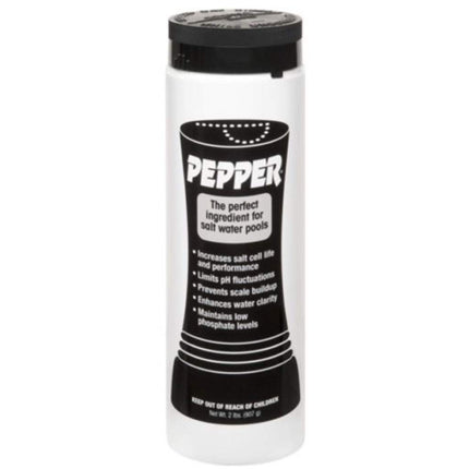 API Pepper - 2lb Salt Water Pool Chemical Maintenance Balancer - White Granular - Prevents Scale, Corrosion, Maintains Low Phosphate Levels