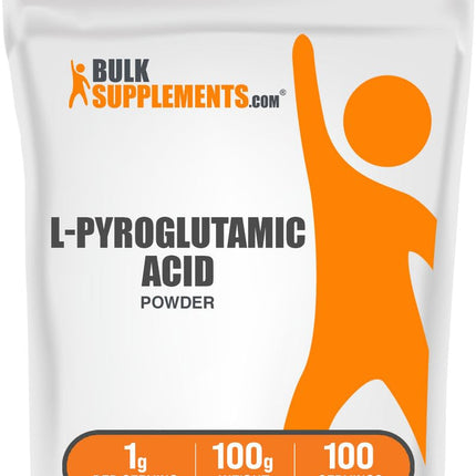 BulkSupplements.com L-Pyroglutamic Acid Powder - Pyroglutamic Acid Supplements, Amino Acid Supplement - for Well-Being, Gluten Free, 1g per Serving, 100g (3.5 oz) (Pack of 1)
