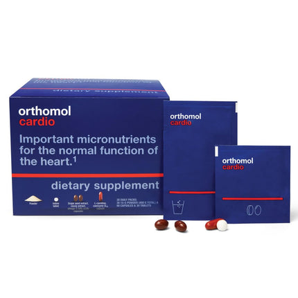 Orthomol Cardio, 30-Day Supply, Comprehensive Supplement for Cardiovascular Health with Essential Nutrients for Circulatory System Support