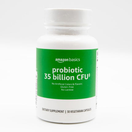 Amazon Basics Probiotic 35 Billion CFU, 8 Probiotic Strains with Prebiotic Blend, Supports Healthy Digestion, 30 Vegetarian Capsules, 1 Month Supply (Previously Solimo)