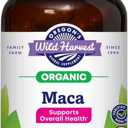Oregon's Wild Harvest Maca Root | Made with Organic Raw Maca Root and Vegan Capsules, 90 Count