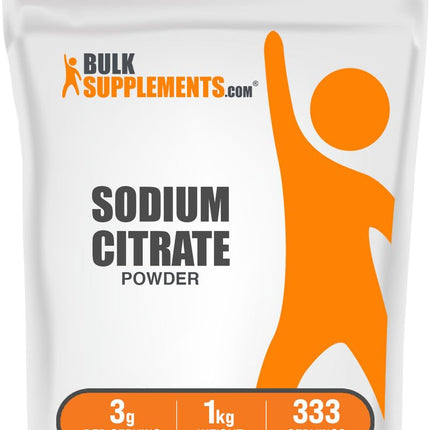 BulkSupplements.com Sodium Citrate Powder - Sodium Citrate Food Grade, Emulsifier, Flavor Enhancer - Gluten Free, 3g per Serving, 1kg (2.2 lbs) (Pack of 1)