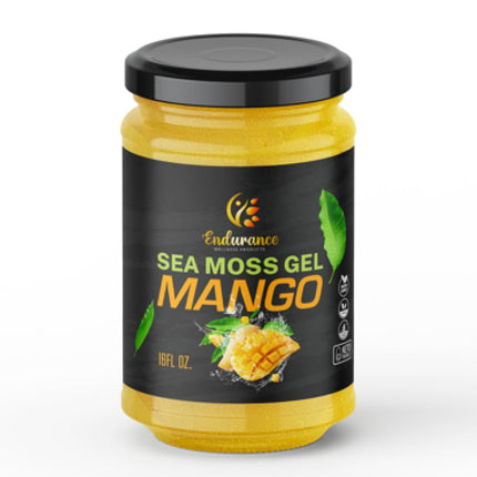 Sea Moss Gel Infused with Succulent Mango, Your Ultimate Vegan Superfood for Immune Support, Embrace Health and Premium Organic Digestive Health, and Mineral-Rich Wellness (Mango)