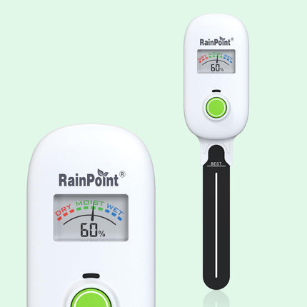 RAINPOINT Smart Soil Moisture Meter,Visual Gauge, Optional WiFi Hub for App