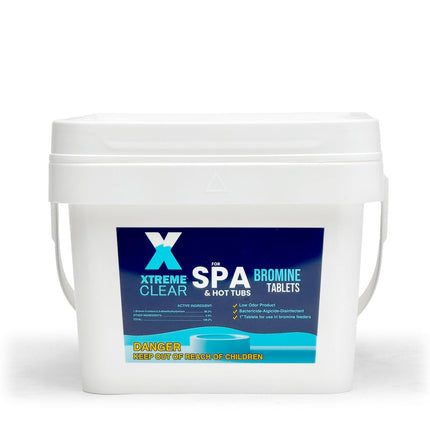 Xtremeclear 5 lbs Bromine Tablets for Spa & Hot Tub – 1-Inch Tablets, Restores Water Clarity, Low-Odor Sanitization Slow-Dissolving, Long-Lasting for Clean Water, 5-Pounds Bucket