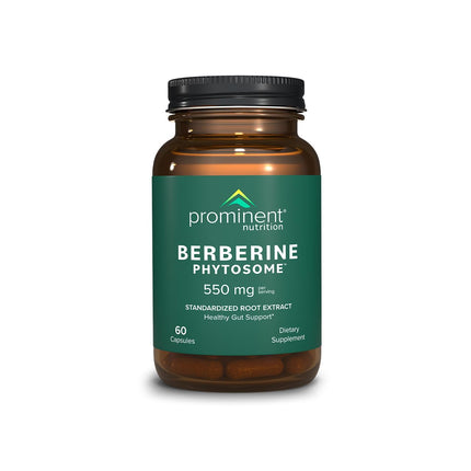 Prominent Nutrition Berberine Phytosome - Up to 9.6X Superior Absorption - Standardized Berberine for Digestive, Gut & Heart Health Support - Non-GMO, Vegan & Gluten-Free - 60 Capsules (60 Servings)