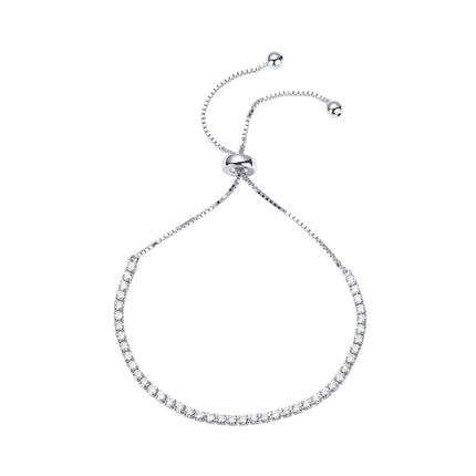 PAVOI Zirconia Cubic CZ Classic Tennis Bracelet for Women, White Gold
