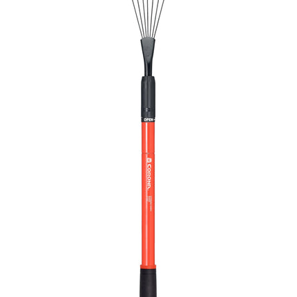 Corona GT 3050 Extendable Handle Rake, Extends reach to 34 inches, Red, 18"-36"