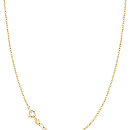 Jewlpire 18K Gold Plated Chain Necklace for Women, 1mm Cable Chain 18K Gold Plated Chain for Women Sturdy & Shiny Women's Chains Necklaces, Necklace Chains 16 Inch