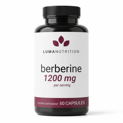 Luma Nutrition Pure Berberine Supplement - Berberina 1200mg - 60 Capsules