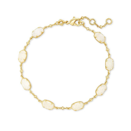 Kendra Scott Emilie Link Bracelet for Women, Fashion Jewelry, 14k Gold-Plated, Iridescent Drusy