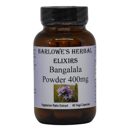 Barlowe's Herbal Elixirs Bangalala (Eriosema Kraussianum) | Powder Capsules | 400mg Per Capsule | South African Male Vitality Herb | 60 Vegan Capsules | Stearate-Free, Glass Bottled