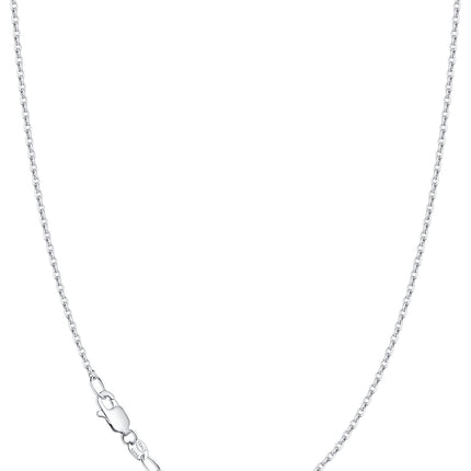 Jewlpire 925 Sterling Silver Chain Necklace for Women, 1.2mm Cable Chain Silver Chain for Women Thin & Dainty & Sturdy Women's Chain Necklaces 18 Inch