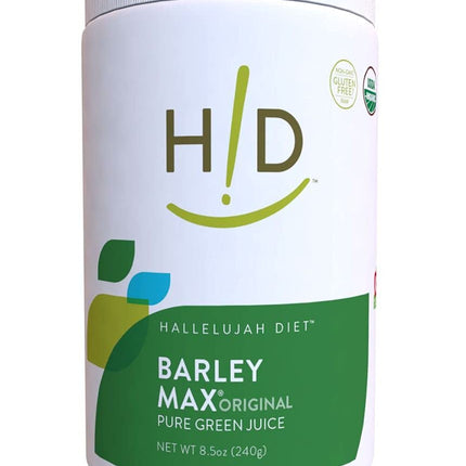 Hallelujah Diet Organic BarleyMax - Barley Grass Juice and Alfalfa Juice Powder, Vegan Formula, Plant-Based Dietary Supplement, Original, 8.5 Ounce Bottle (60 Day Supply)