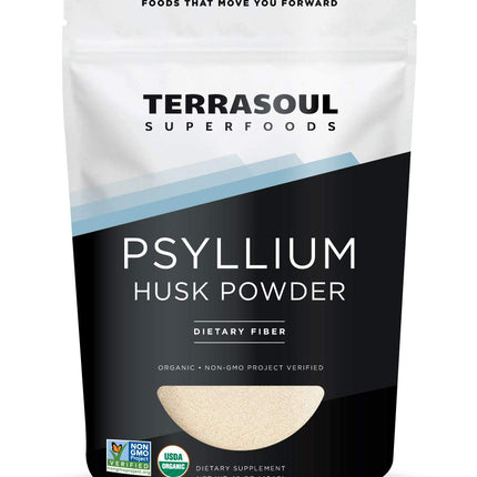Terrasoul Superfoods Organic Psyllium Husk Powder, 1 Lb - Superfine Texture | 99% Purity | Perfect for Gluten-Free Baking | No Purple Breads