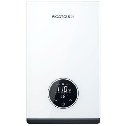 Tankless Hot Water Heater Electric, ECOTOUCH 8kW 240V Instant Water Heater Under Sink Point of Use Water Heaters on Demand with Self Modulating Technology ETL Certificated ECO80S White