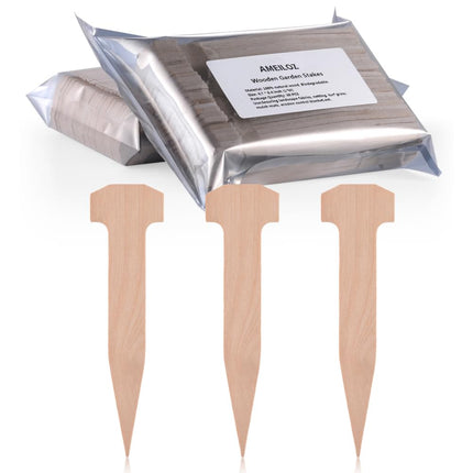 AMEILOZ 5 Inch Wooden Garden Stakes, Sturdy Wood Staples Pins Ground Stakes for Weed Barrier, Yard Lawn, Landscape Fabric