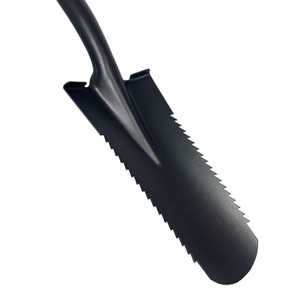 Ashman Drain Spade Teeth Shovel (1 Pack) - 48 Inches Long Handle Spade with D Handle Grip - Durable Handle with a Thick Metal Blade - Multipurpose Premium Quality Orange Shovel.