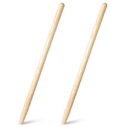 2 Pcs Shovel Handle Replacement 41" Length, 1-1/2" Diameter, Strong Hardwood Solid Ash Wood Straight Handle for Long D Shovels Garden Tool