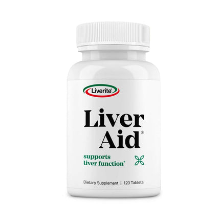Liverite Liver Aid 120 Tablets Liver Support Supplement with Amino Acids, Choline & Vitamin B12 Supports Healthy Liver Function, Energy & Metabolism