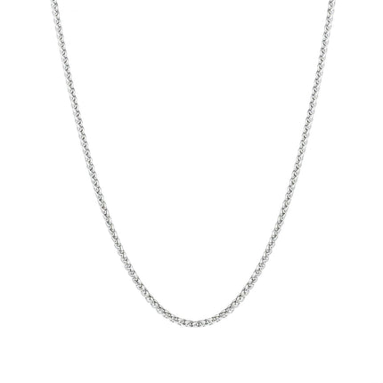 OLARCU 2.5mm/4mm Silver Stainless Steel Wheat Chain Necklace Jewelry for Men (2.5mm-Silver, 26 Inches)