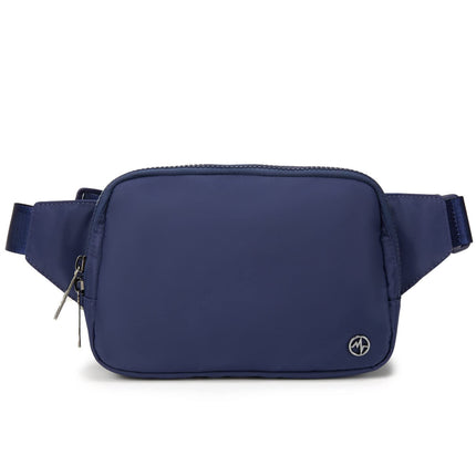 Pander Belt Bag Large 2L, Nylon Fanny Pack Purse for Women and Men with Adjustable Strap, Blue Storm