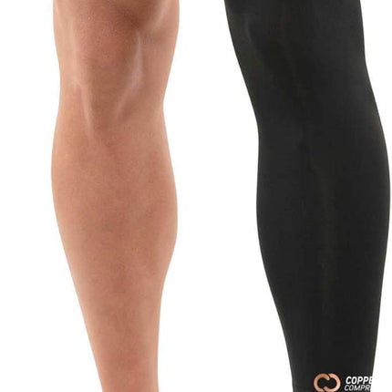 Copper Compression Leg Compression Sleeve - Copper Infused Knee Stabilizer Brace for Running, Meniscus Tear, ACL, MCL, Arthritis, Joint Pain Relief - Thigh & Calf Support for Men & Women