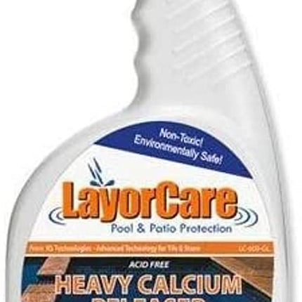 LayorCare Heavy Calcium Releaser - Removes Calcium Build Up on Pool Tile, Stone, Decks - 32 Fl Oz
