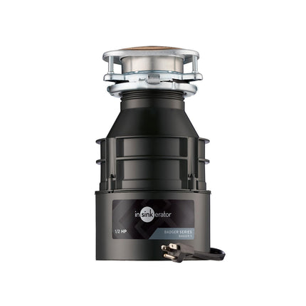 InSinkErator Badger 5 Garbage Disposal with Power Cord, Badger Series 1/2 HP Continuous Feed Food Waste Disposer