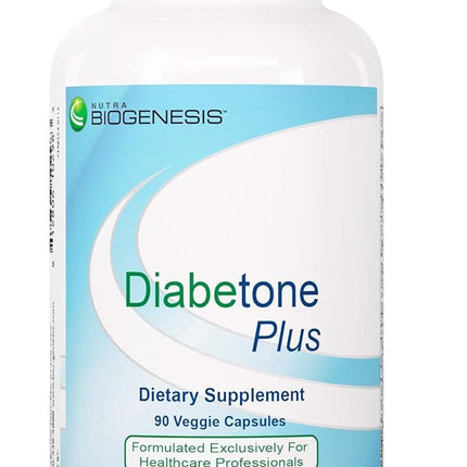 Nutra Biogenesis Diabetone Plus - Metabolic Support Supplement with Cinnamon, Gymnema, Inositol & Bitter Melon, Herbal Balance Complex for Women & Men - 90 Capsules
