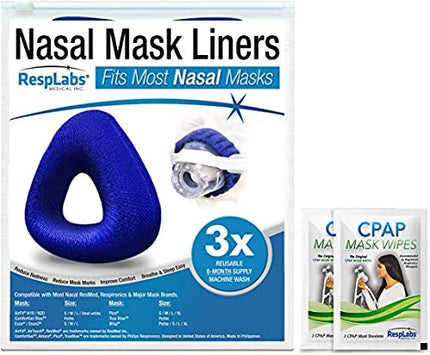 resplabs CPAP Mask Liners Compatible with AirFit N20 Nasal CPAP Mask Reusable Soft Liners for Comfort (One-Size-Fits-All)