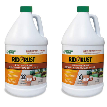 Pro Products American Hydro Systems 2662 Rid O' Rust Liquid Rust Stain Remover, 1 Gallon, 2 Pack