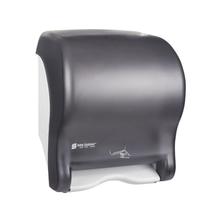 San Jamar Tear-N-Dry Essence Automatic Dispenser, Wall Mount, Plastic, Black Pearl