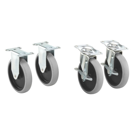 Rubbermaid Commercial Products Heavy Duty Adaptable Utility Cart Replacement Casters, Pack of 4
