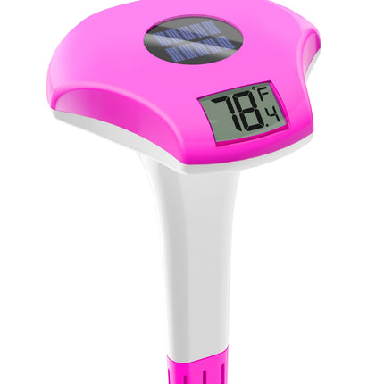 BALDR Pool Thermometer Floating Easy Read, Solar powerd with LCD Large Digital Display, IPX-8 Waterproof Swimming Pool Thermometer, Say Goodbye to Battery Replacement, Gauge for Ice Bath, Hot Tubs