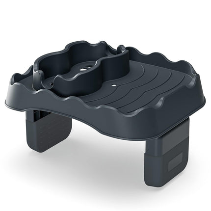 Anivia Hot Tub Table Tray, Adjustable Width 4" to 8" Hot Tub Accessories for Intex PureSpa, Nonslip Caddy Holds 2 Standard Drinks, Keep Snacks Handy & Dry, Fits Outdoor Inflatable Spa/Pool-Gray