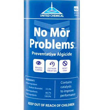 United Chemical's No Mor Problems Pool Treatment – Weekly Maintenance Formula for Clean, Clear Water – Algae Preventer & Clarifier for Saltwater, Chlorine, Above & Inground Pools, 1 Quart