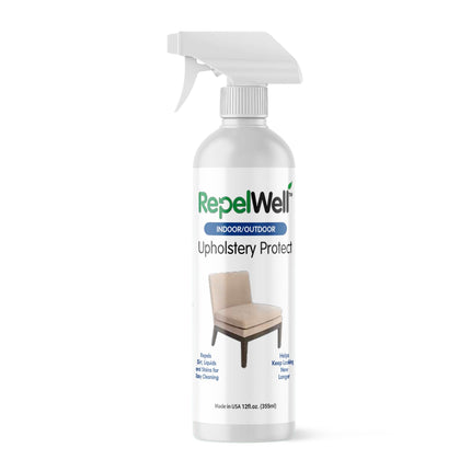 RepelWell Upholstery Protect Stain & Water Repellent Spray (12oz) Eco-Friendly, Pet-Safe Spray Keeps Your Fabric, Leather & Suede Upholstery Looking Like New