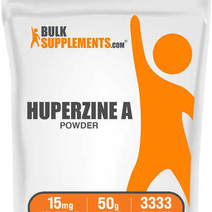 BulkSupplements.com Huperzine A Powder - Huperzia Serrata Powder, Huperzine A Supplement - Nootropic Supplement, Gluten Free, 15mg per Serving, 50g (1.8 oz) (Pack of 1)