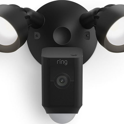 Ring Floodlight Cam Wired Plus, Outdoor Home or Business Security with Motion-Activated 1080p HD Video and Floodlights, Black