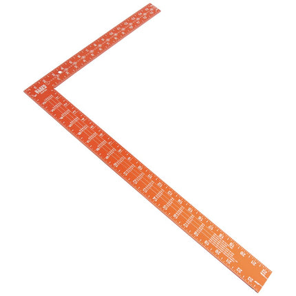 Klein Tools 935FSQ Framing Square, 24-Inch x 16-Inch, L Shape Carpenter Square Tool for Woodworking with Laser Etched Rafter Tables and Octagon Scales