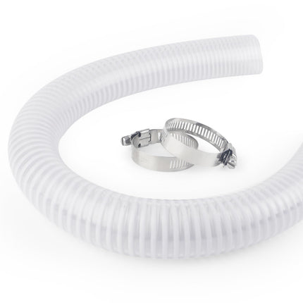 IWIWE 1 1/2 Inch Swimming Pool Replacement Hose Pool Filter Pump Connection PVC Hose For Above Ground Pools 1.5" x 3FT（Includes 2 Hose Clamps）