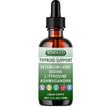 Kindled Thyroid Support Drops, Herbal Liquid Formula, 4 fl oz