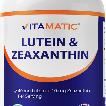 Vitamatic Lutein 40mg with Zeaxanthin 10mg, Eye Health Support Supplement, 240 Softgels