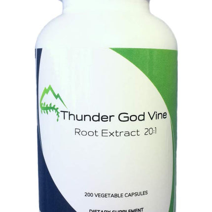 Shining Solace Thunder God Vine Root Extract | Tripterygium wilfordii | 20:1 Concentration | 200 x 100mg Vegan Capsules | Made in USA